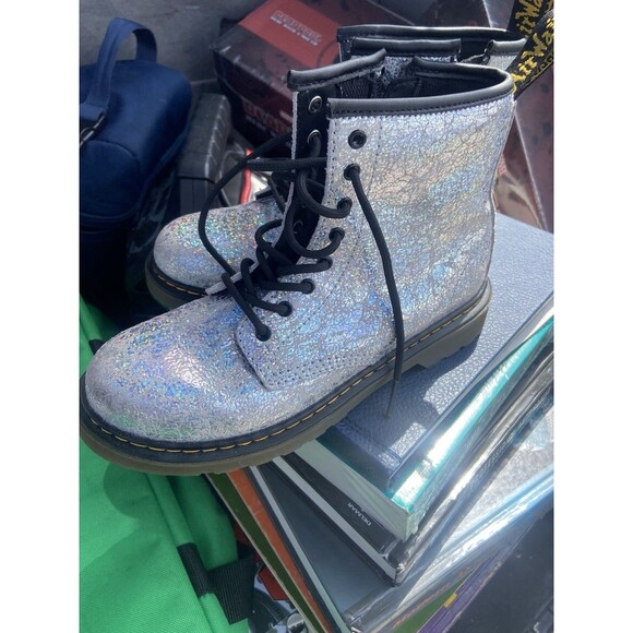 Dr. Martens Women's 1460 Pascal J Metallic Leather Boots Size 4 US New Authentic - Picture 6 of 15